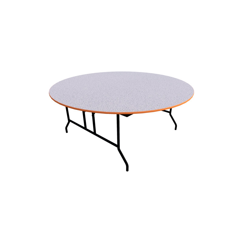 Table pliante - Contreplaqué - Rond, H 29 po x l 72 po x P 72 po