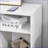 Printer Stand, Home Office Mobile Organizer with Storage, Lockable Drawer | Minimalist Snow White | 39.25”L x13.75”W x25.5”H | Particle Board