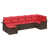 Structure brune / coussin rouge est en rupture de stock sélectionné