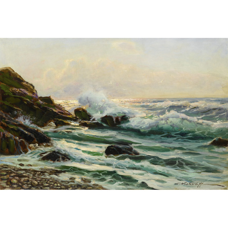 " Main Seascape I " by Constantin Alexandrovitch Westchiloff, 12" H x 18" W x 1" D