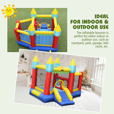 9.3' x 9.87' Bounce House with Slide