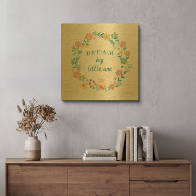 'Happy Baby 7' By Farida Zaman Gold Metal Wall Art, 24" x 24"