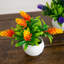 5 po Mini plante artificielle à fleurs artificielle blanche - ensemble de 4