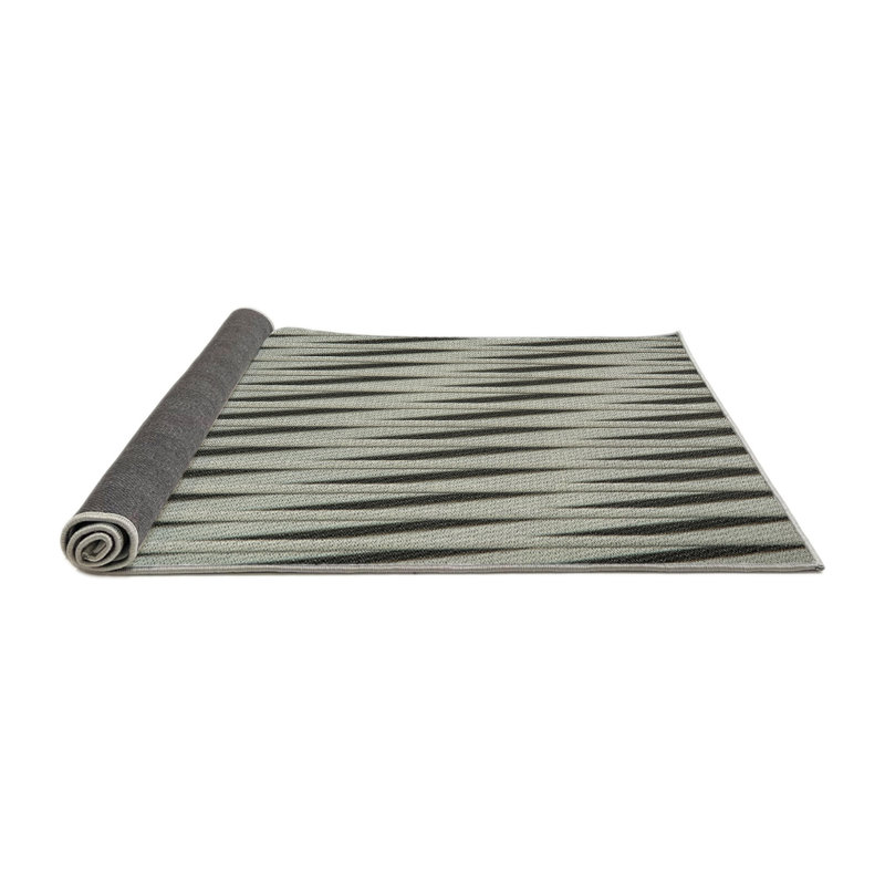 Tapis beige/noir à motifs, Rond 8 pi