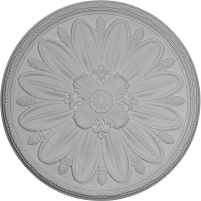 Endurathane Delfina Ceiling Medallion, 40"OD x 1 7/8"P, Factory Primed