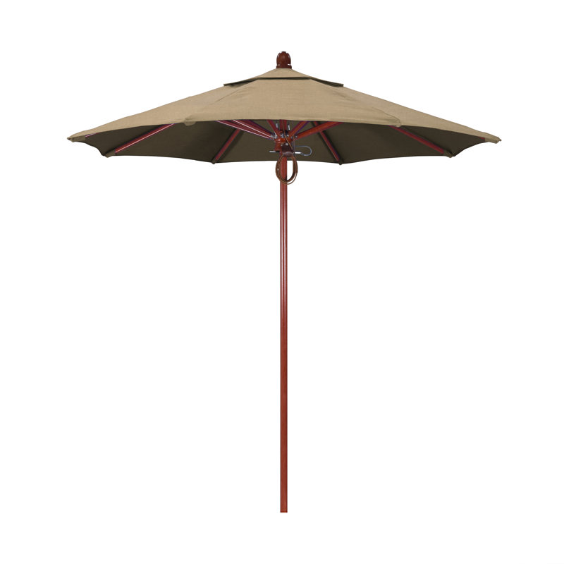 SunbrUmbrella marché de 7,5 pi Meridien Series, Rouge, Toile Sunbrella® beige chiné
