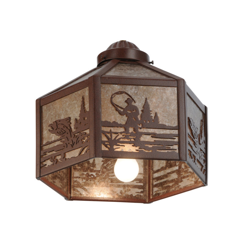 Ensemble d’éclairage pour ventilateur de plafond 1 lumière Fisherman