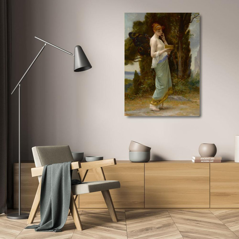 "Psyché" par Alexander Cabanel - Toile tendue avec châssis, H 24 po x l 17 po