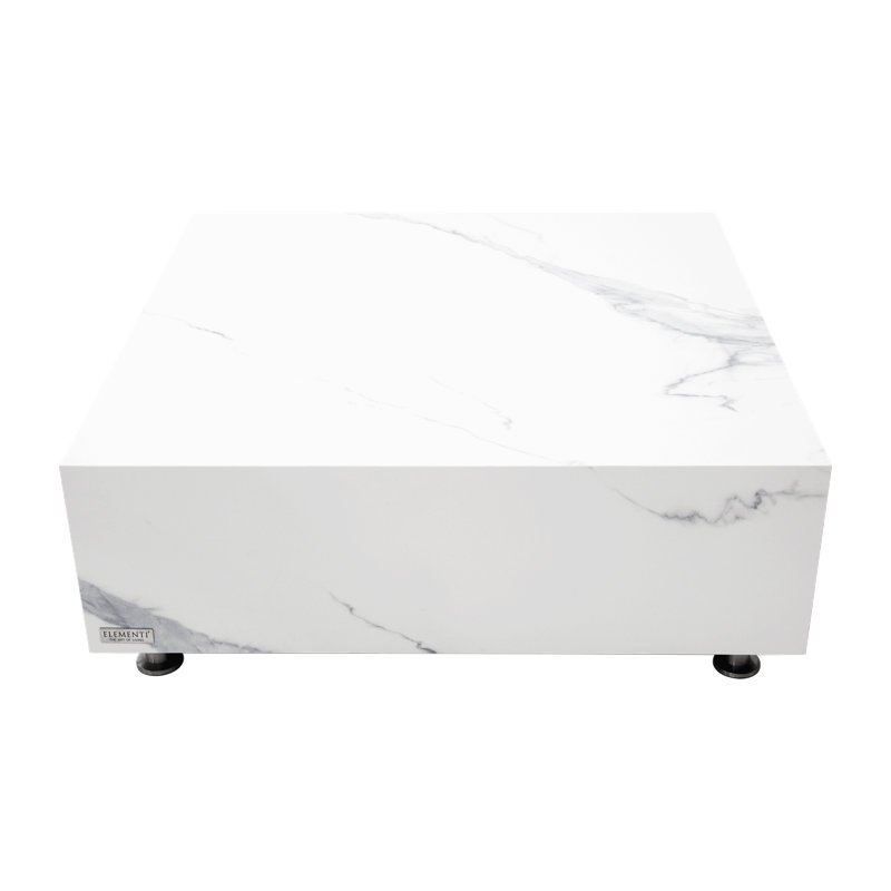 BIANCO Coffee Table made of Marble Porcelain 101.6 x 101.6 x 35.6 cm