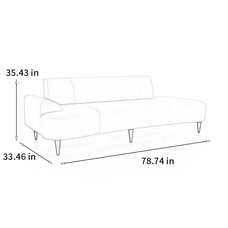 Chaise simple et moderne au design incurvé