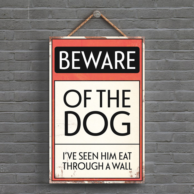 Text Wall Decor, Red/White