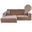 Corner Sofa Corduroy 3 Seater Right Hand-706153799