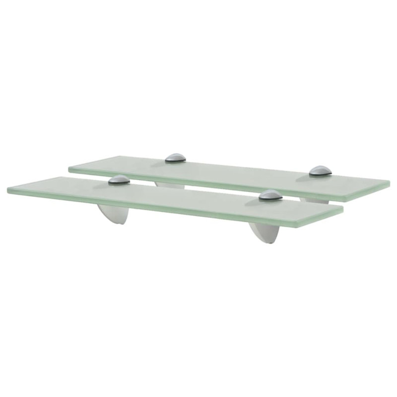 Tablette flottante en verre 2 pièces Annaly, H 0,31 po x l 15,75 po x P 3,9 po, Givré
