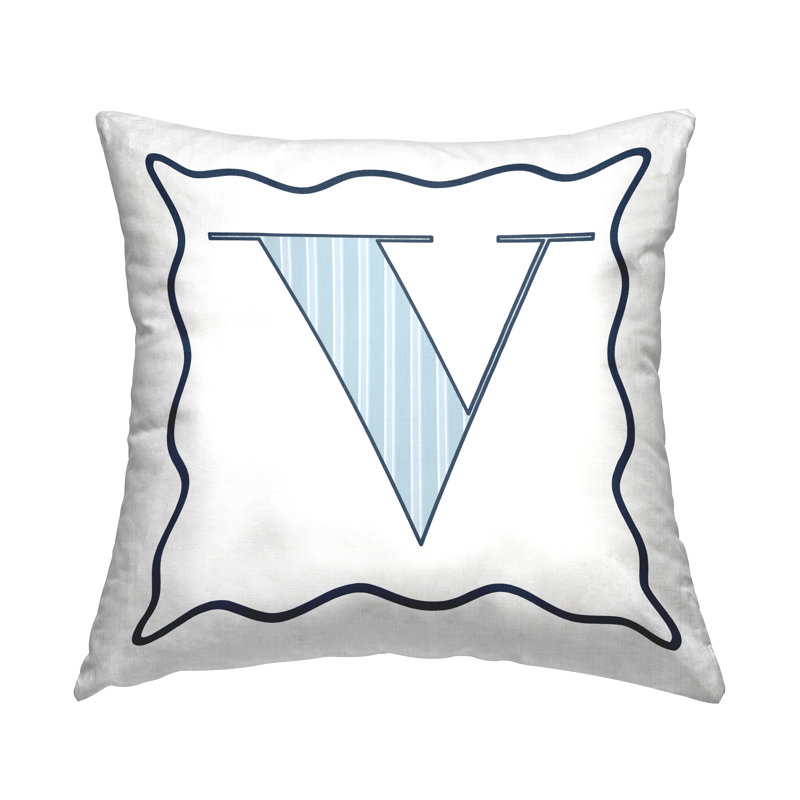 Coussin décoratif en polyester à pois bleu 18 x 18, V