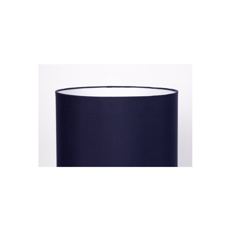Lampe de table en métal Kaja, Bleu foncé, Brun