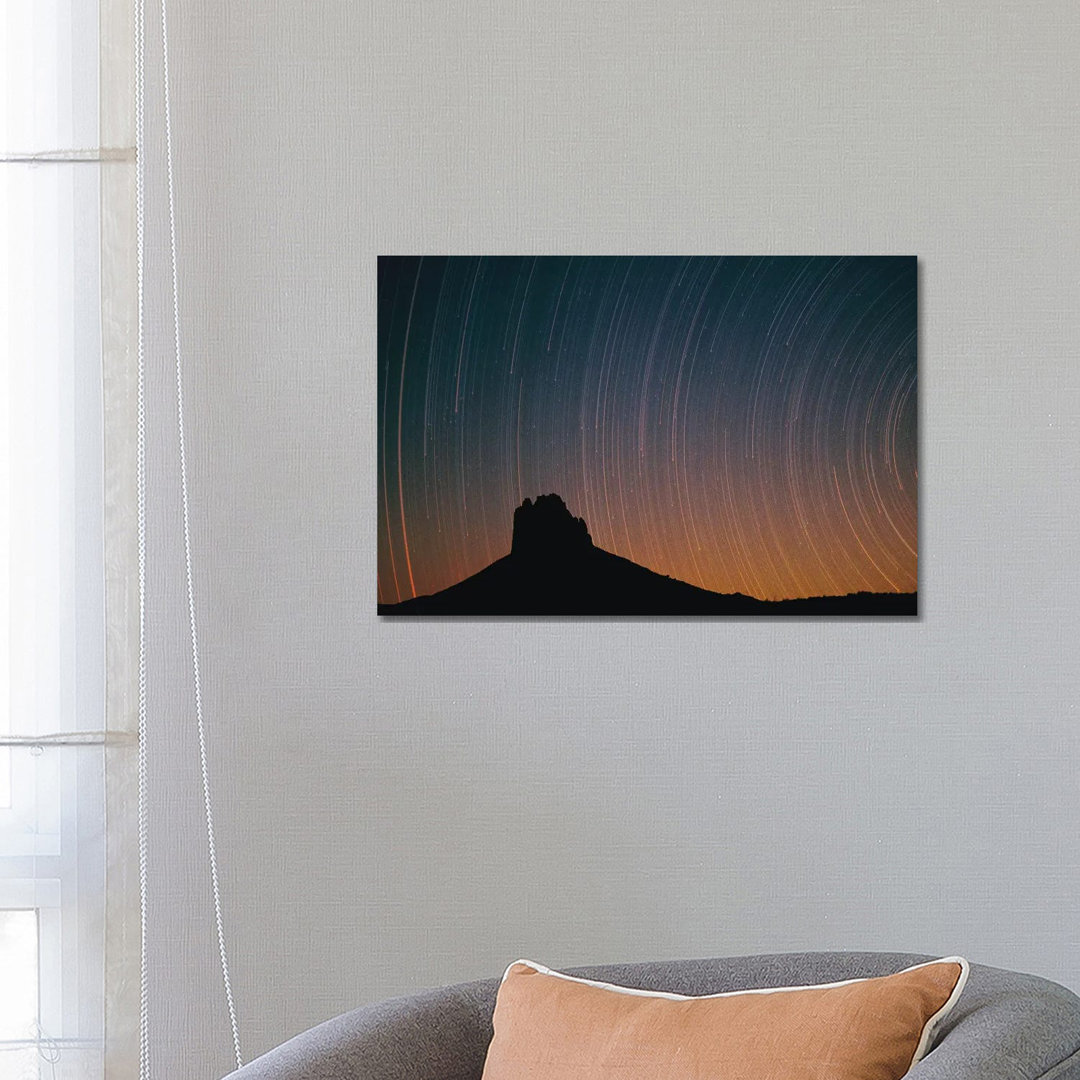 Startrails Over Shiprock In Four Corners Region, New Mexico von Tim Fitzharris - Gallery-Wrapped Canvas Giclée on Canvas