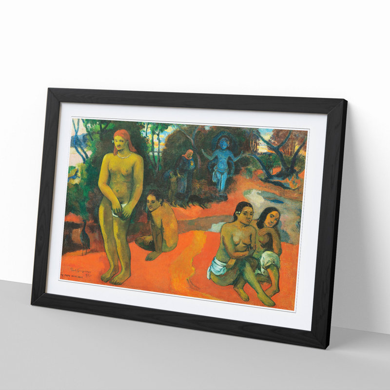 Delectable Waters by Paul Gauguin - Picture Frame Painting, 27cm H x 36cm W x 2cm D, Black