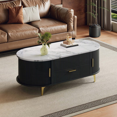 Table basse à plateau relevable avec rangement