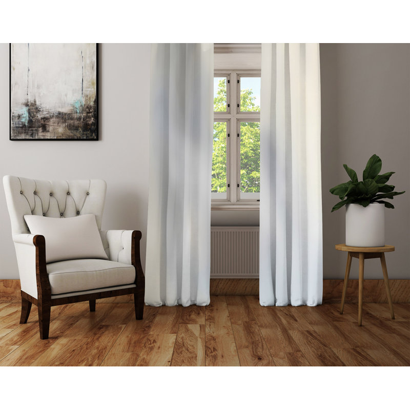 Dantrel Semi Sheer Curtain Pair, 20" W x 82" L