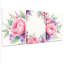 Reproduction d'art sur toile tendue à motif floral rose, ensemble de 3-718350783