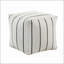 Repose-pieds avec fauteuil à billes 16 po x 16 po x 16 po antidérapant moderne blanc cassé | Textile | Jacquard-1850798222