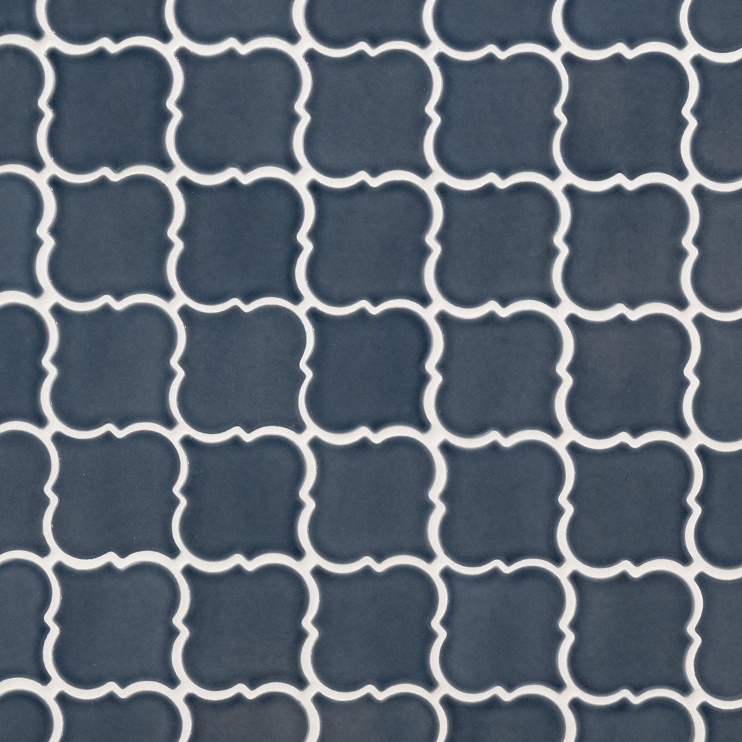 Lantern 11 in. x 15 in. Glossy Ceramic Mosaic Wall Tile Ackland 