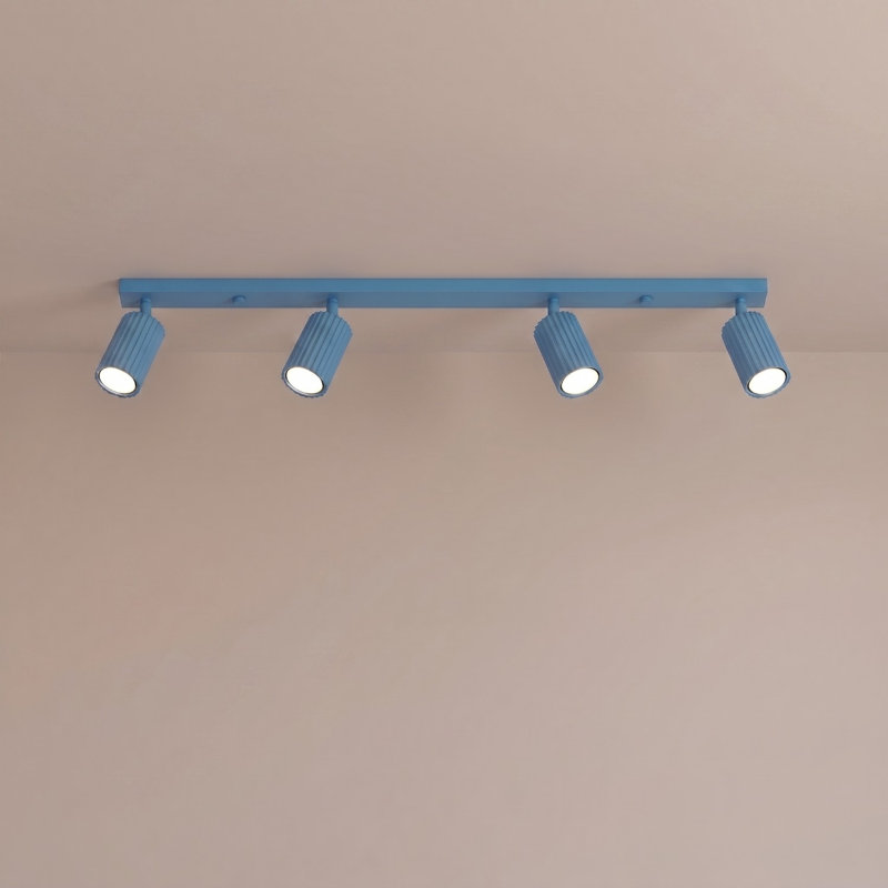 Karbon Aluminium Flush Mount, Light Blue, 81x6,5x16,5 cm