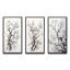 «Grey White Tree Graphite Whispers», 3 pièces sur toile-1446193474-1446193473
