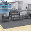 Rectangular Metal Outdoor Coffee Table , 109.2cm W 61cm D-1093156862