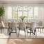 Ensemble de table de salle à manger rectangulaire moderne de 78,7 po avec 8 chaises rembourrées et pieds en métal Modern-875011876