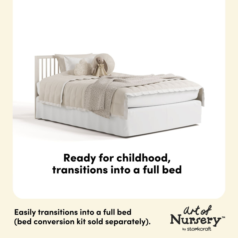 Storkcraft Casablanca Deluxe 5-In-1 Convertible Crib, Frosted Oat