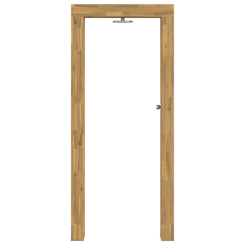 vidaXL Outdoor Shower Solid Acacia Wood and Stainless Steel Garden Poolside, Natural