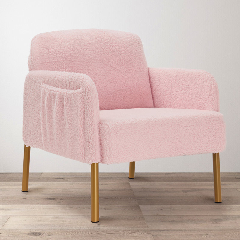 Alayo Upholstered Armchair, Gold, Pink