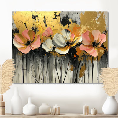 Golden Hibisuc In A Tropical Symphony II - Hibiscus, reproduction d'art murale en métal