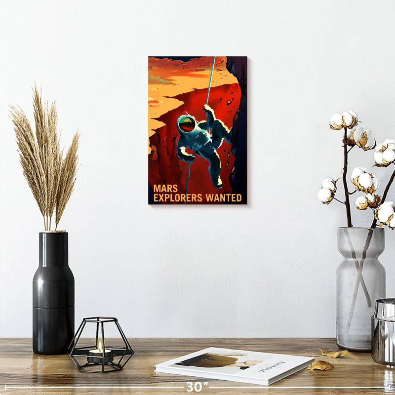 Oberle Mars Explorers Wanted Poster VII, 12" H x 8" W