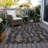 Machine Washable Indoor/Outdoor Christmas Pine Leaves Xhevrie Black Rug-1592406998