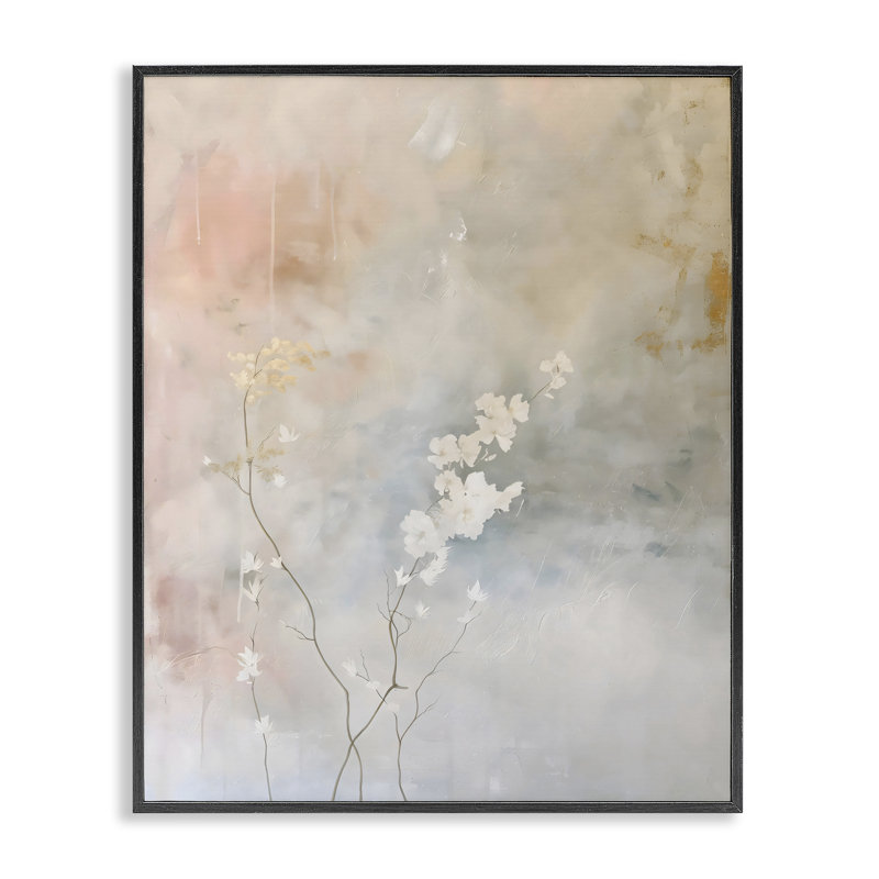 Estampe numérique Pastel Blossom, giclée par Creative Studio, H 14 po x l 11 po, Giclée encadrée noir minuit