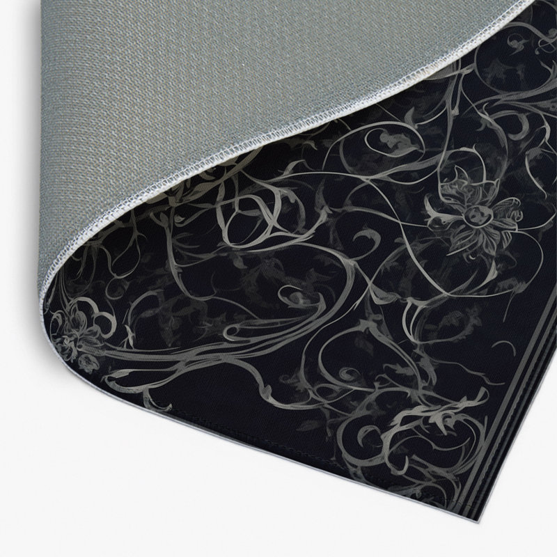 Obsidian Fern Indoor And Outdoor Area Rug, Rectangle 3' x 5'