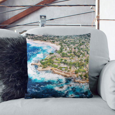 Big Sur in California Painting Scatter Cushion