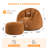 360° Rotating Shell Compression Lazy Sofa with Ottoman - Removable Breathable Plush Chaise Lounge for Living Room-353334621