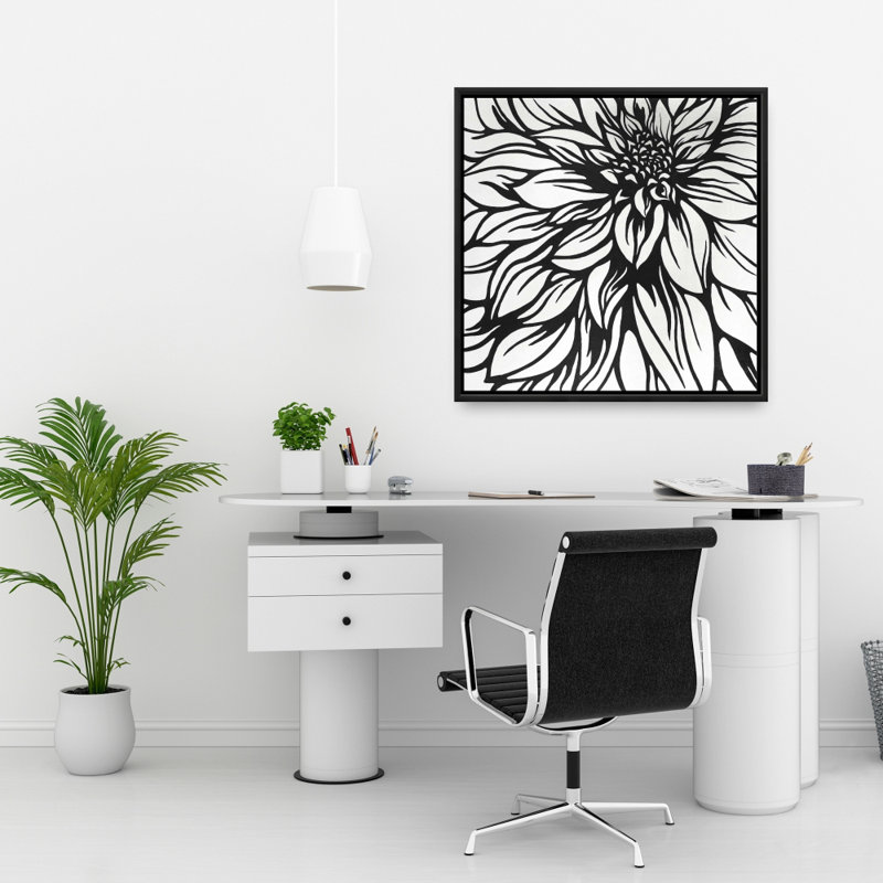«Dahlia Flower Outline Style»