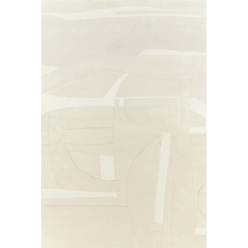 Wool Area Rug in Blanc, Rectangle 8'2" x 11'6"