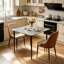 Fung Marble Top Metal Base Dining Table-2012168394