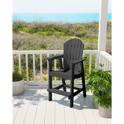 Wood Outdoor 27.17'' Bar Stool