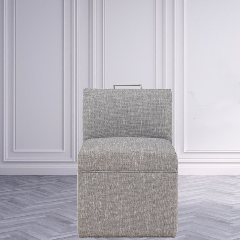 Fauteuil de chambre en polyester 21,85 po Ragnar, 100 % polyester gris