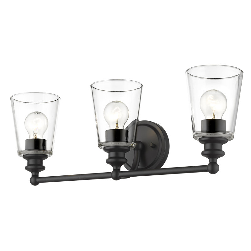 Éclairage pour meuble-lavabo 3 lumières Hogue, Noir mat