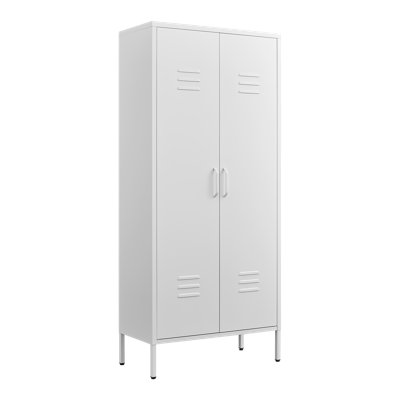 Modern Storage Cabinet With Adjustable Shelves, Magnetic Door Stopper, Aluminum Alloy Handles, And Breathable Design For Home Organization - Ideal For Living Room, Bedroom, Or Entryway