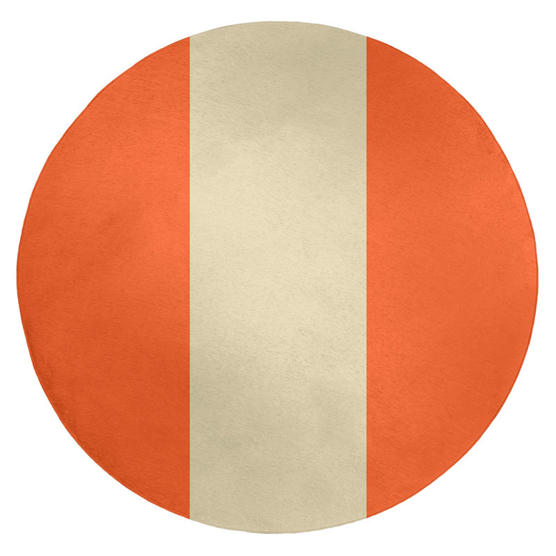Chenille Striped Indoor Rug, Round 5'