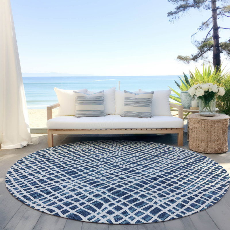  Tapis d'entrée / extérieur antidérapant Finck, Rond 8 pi