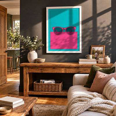 Neon Shades Modern - Framed Print